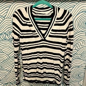 WINTER CLEANOUT SALE XS GAP Navy and White V neck sweater